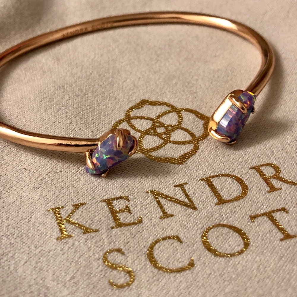 NWOT Kendra Scott Jackson Rose Gold & Lilac Opal
